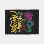 Happy New Year 2026 New Years Eve Party Countdown Fleecedecke (Vorderseite (Horizontal))