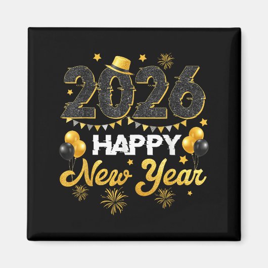 Happy New Year 2026 New Year's Eve Party Countdown Magnet (Vorne)