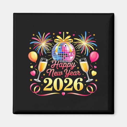Happy New Year 2026 New Years Eve Party Countdown Magnet (Vorne)