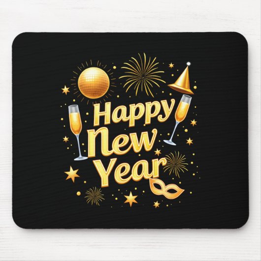 Happy New Year 2026 New Years Eve Party Countdown Mousepad (Vorne)