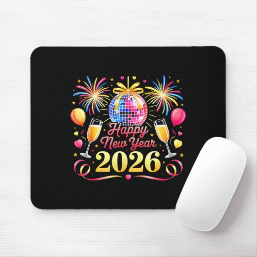 Happy New Year 2026 New Years Eve Party Countdown  Mousepad (Mit Mouse)