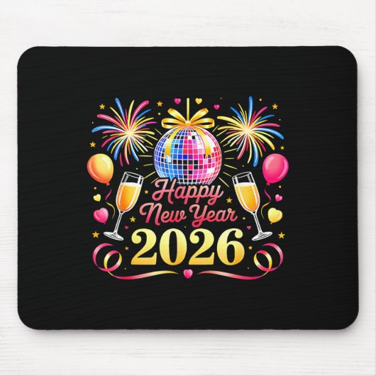 Happy New Year 2026 New Years Eve Party Countdown Mousepad (Vorne)