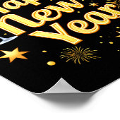 Happy New Year 2026 New Years Eve Party Countdown Poster (Ecke)