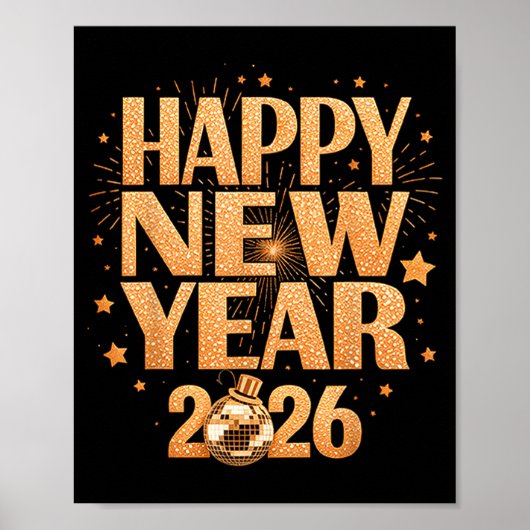 Happy New Year 2026 New Years Eve Party Countdown  Poster (Vorne)