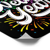 Happy New Year 2026 New Year's Eve Party Countdown Poster (Ecke)