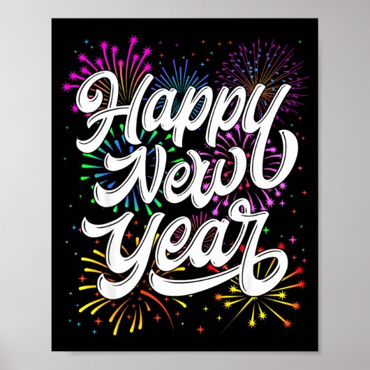 Happy New Year 2026 New Year's Eve Party Countdown Poster (Vorne)