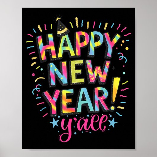 Happy New Year 2026 New Years Eve Party Countdown  Poster (Vorne)