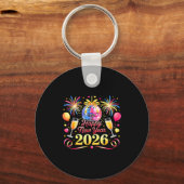 Happy New Year 2026 New Years Eve Party Countdown  Schlüsselanhänger (Vorderseite)