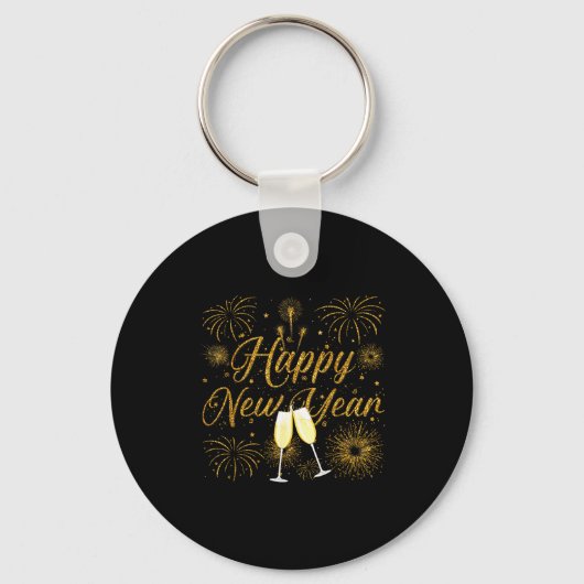 Happy New Year 2026 New Years Eve Party Countdown Schlüsselanhänger (Vorderseite)