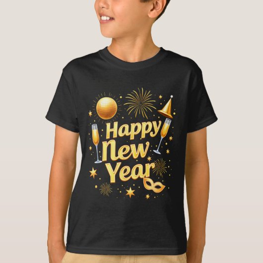 Happy New Year 2026 New Years Eve Party Countdown T-Shirt (Vorderseite)