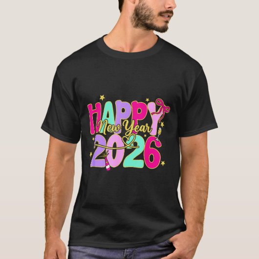 Happy New Year 2026 New Years Eve Party Family Mat T-Shirt (Vorderseite)