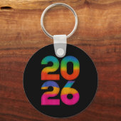 Happy New Year 2026 New Years Eve  Schlüsselanhänger (Vorderseite)