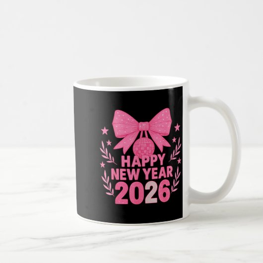 Happy New Year 2026 Nk Bow Coquette Family  Kaffeetasse (Rechts)