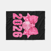 Happy New Year 2026 Nk Bow Patchwork Leopard Zebra Fleecedecke (Vorderseite (Horizontal))