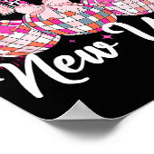 Happy New Year 2026 Nk Coquette Bow Disco Ball Fir Poster (Ecke)