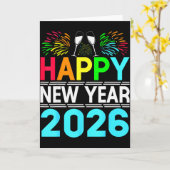 Happy New Year 2026 Nye Party - Funny New Years Ev Karte (Gelbe Blume)