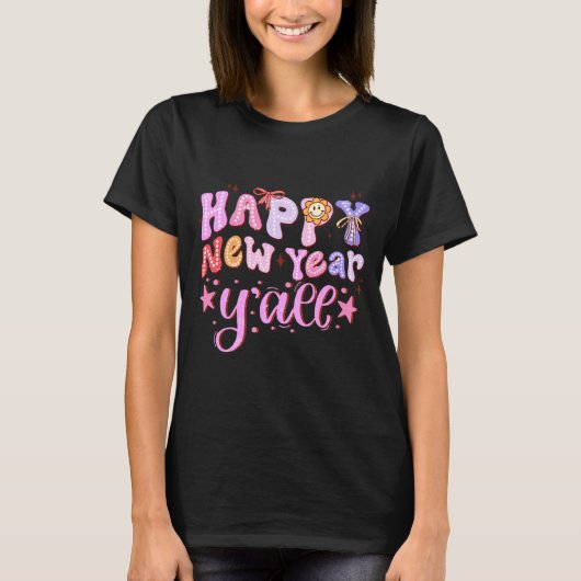 Happy New Year 2026 Party Countdown New Years Y'al T-Shirt (Vorderseite)