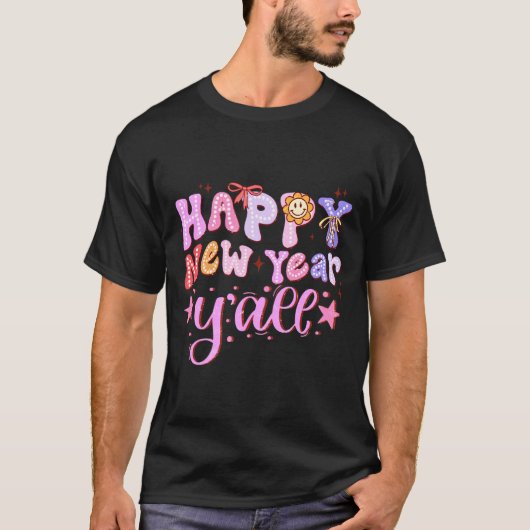 Happy New Year 2026 Party Countdown New Years Y'al T-Shirt (Vorderseite)