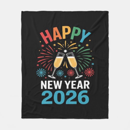 Happy New Year 2026 Party Funny New Years Eve 2026 Fleecedecke (Vorderseite)