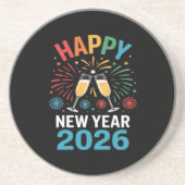 Happy New Year 2026 Party Funny New Years Eve 2026 Getränkeuntersetzer (Vorne)
