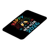 Happy New Year 2026 Party Funny New Years Eve 2026 Magnet (Linke Seite)