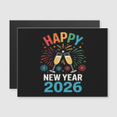 Happy New Year 2026 Party Funny New Years Eve 2026 Magneteinladung (Vorne/Hinten)