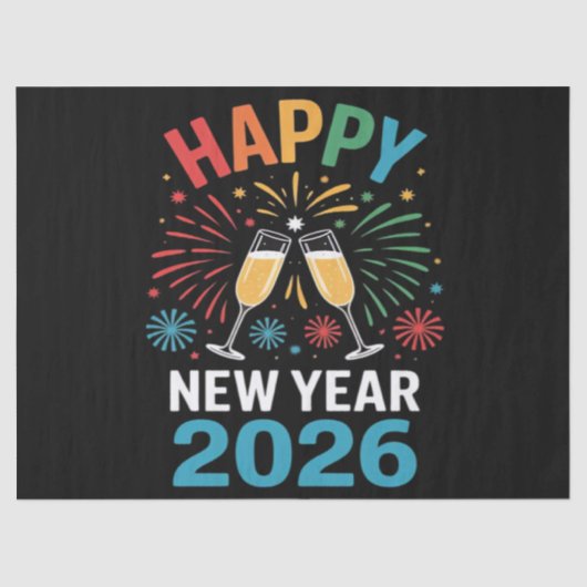 Happy New Year 2026 Party Funny New Years Eve 2026 Seidenpapier (Vorderseite)