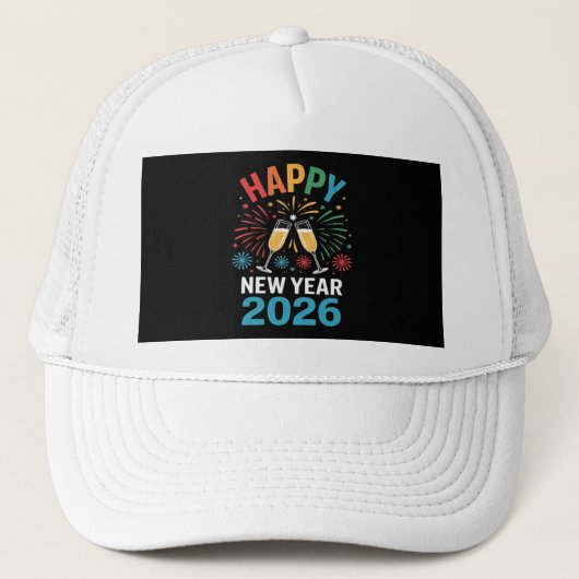 Happy New Year 2026 Party Funny New Years Eve 2026 Truckerkappe (Vorderseite)