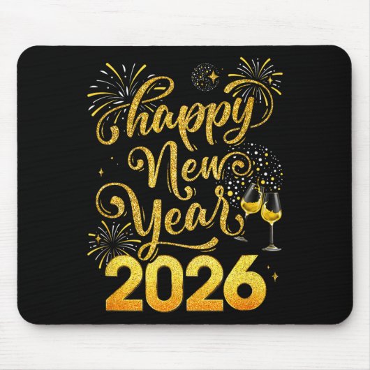 Happy New Year 2026 Party New Years Eve Holiday  Mousepad (Vorne)