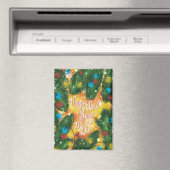 Happy New Year 2026 Pine Branches & Lights Magnet (In Situ (Geschirrspüler))