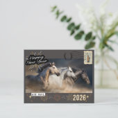 Happy New Year 2026 Postcard Postkarte (Stehend Vorderseite)