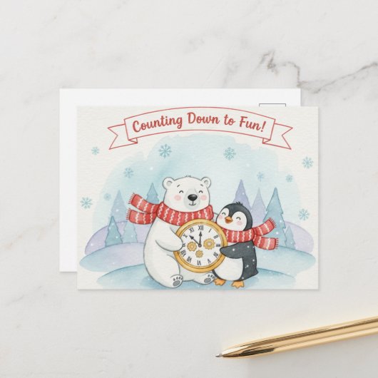 HAPPY NEW YEAR 2026 Postcard Postkarte (Vorderseite/Rückseite Beispiel)