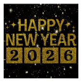 Happy New Year 2026 Poster (Vorderseite)