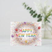 HAPPY NEW YEAR 2026  POSTKARTE (Stehend Vorderseite)