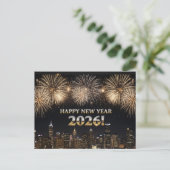 HAPPY NEW YEAR 2026  POSTKARTE (Stehend Vorderseite)