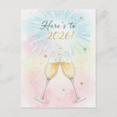 HAPPY NEW YEAR 2026  POSTKARTE (Vorderseite)