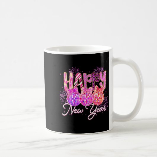 Happy New Year 2026 Preppy New Years Nk Coquette B Kaffeetasse (Rechts)