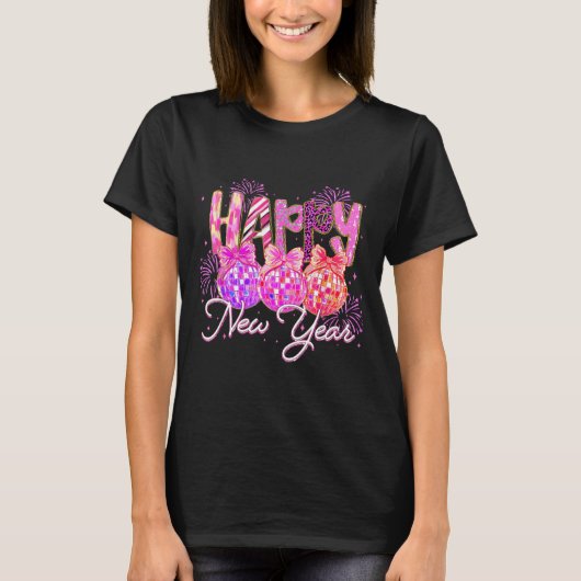 Happy New Year 2026 Preppy New Years Nk Coquette B T-Shirt (Vorderseite)