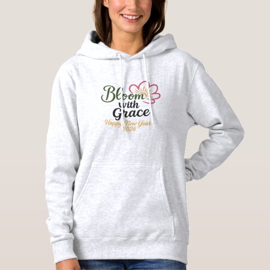 Happy New Year 2026 Pullover Hoodie | Gold Festive (Vorderseite)