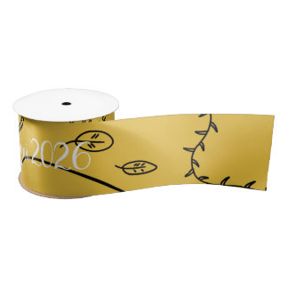 Happy new year 2026 Ribbon custom Satinband