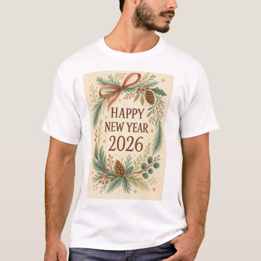 happy new year 2026 rustic family t-shirt (Vorderseite)