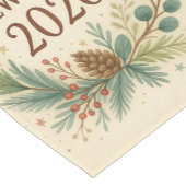 happy new year 2026 rustic table runner kurzer tischläufer (Ecke)