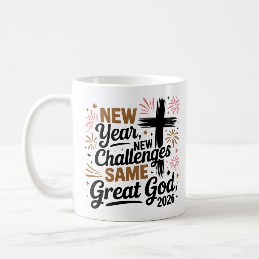 Happy New Year 2026: Same Great God' Kaffeetasse (Links)