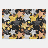 Happy New Year 2026 Schwarz-weiß Gold Confetti Geschenkpapier Set (Vorderseite 3)