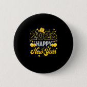 Happy New Year 2026 Silvester Party Button (Vorderseite)