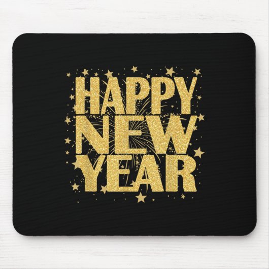 Happy New Year 2026 Silvester Party Countdown Mousepad (Vorne)