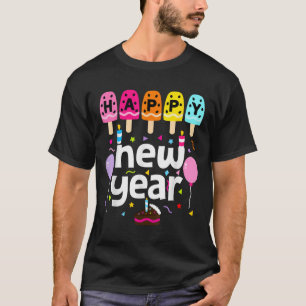 Happy New Year 2026 Silvester Party Kinder Mädchen T-Shirt