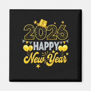 Happy New Year 2026 Silvester Party Magnet