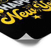 Happy New Year 2026 Silvester Party Poster (Ecke)