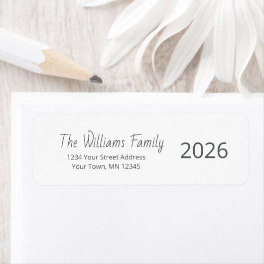 Happy New Year 2026 Simple Return Address  (Insitu)